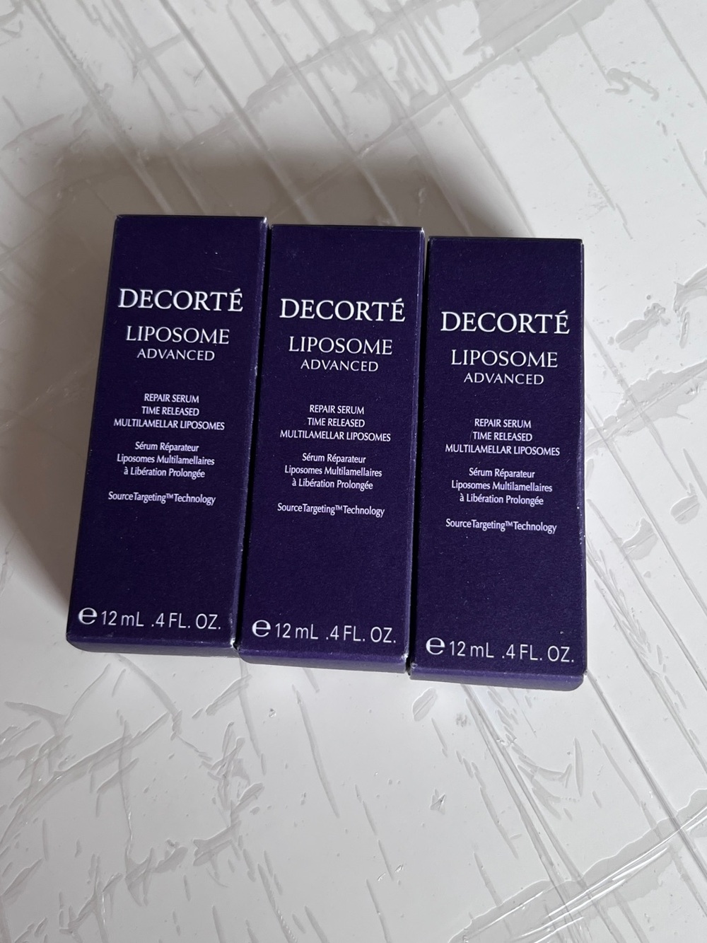 New! 3Pc DECORTÉ Liposome Advanced Repair Serum 12ml*3=36 mL